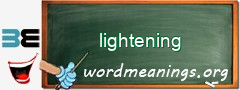 WordMeaning blackboard for lightening